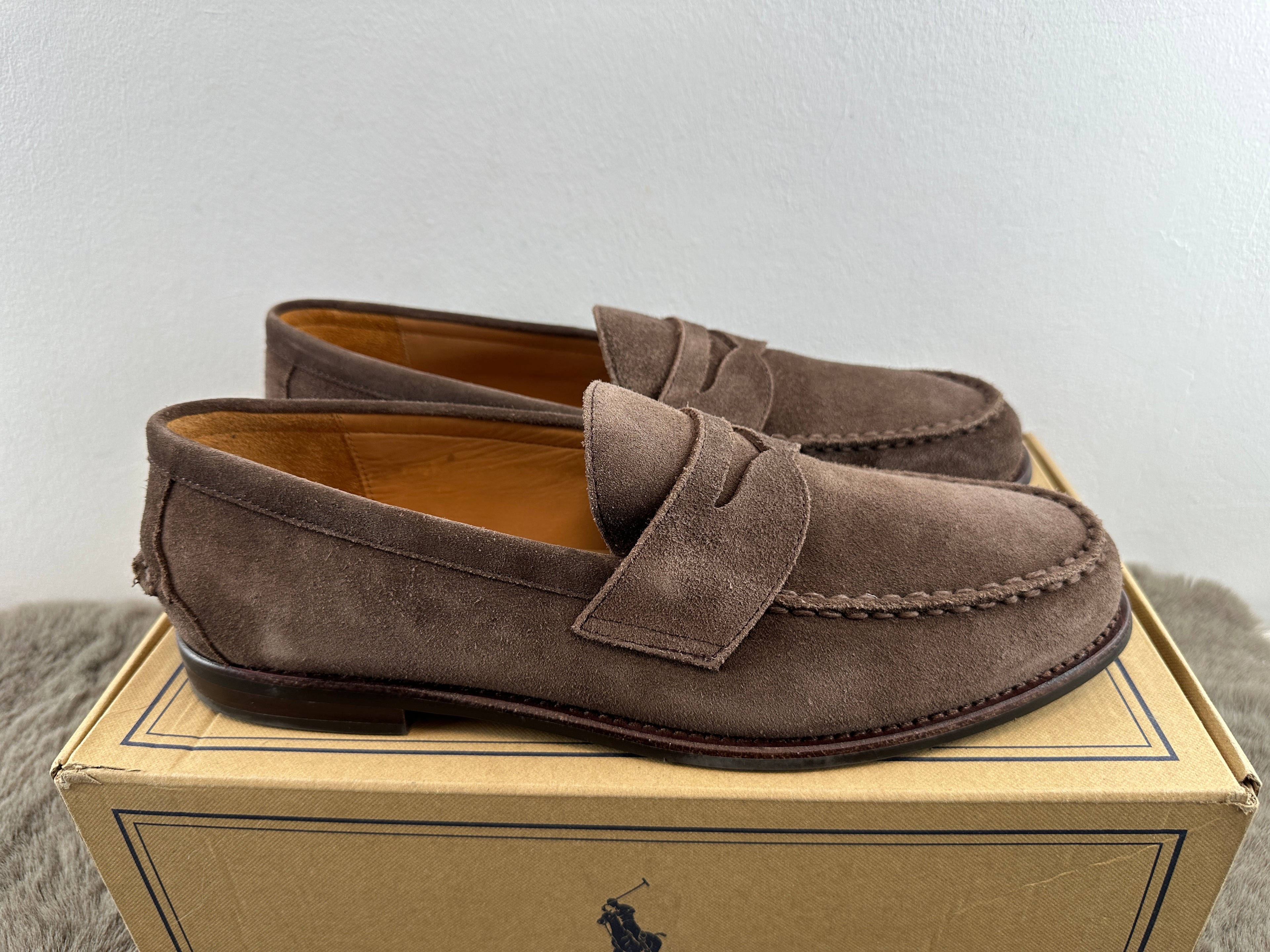 POLO RALPH LAUREN ALSTON SUEDE PENNY LOAFERS