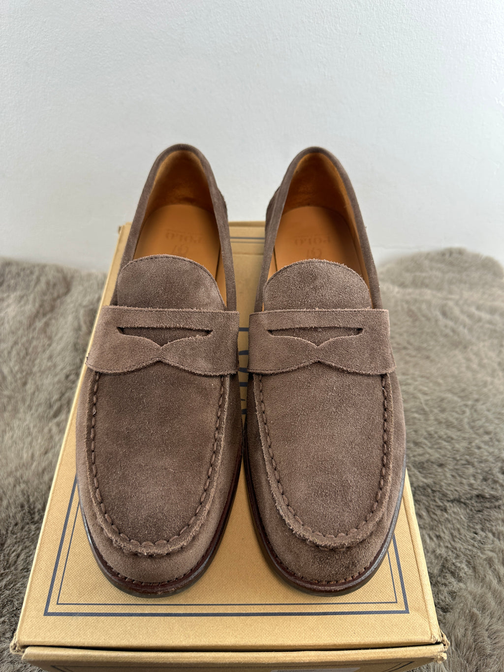 POLO RALPH LAUREN ALSTON SUEDE PENNY LOAFERS