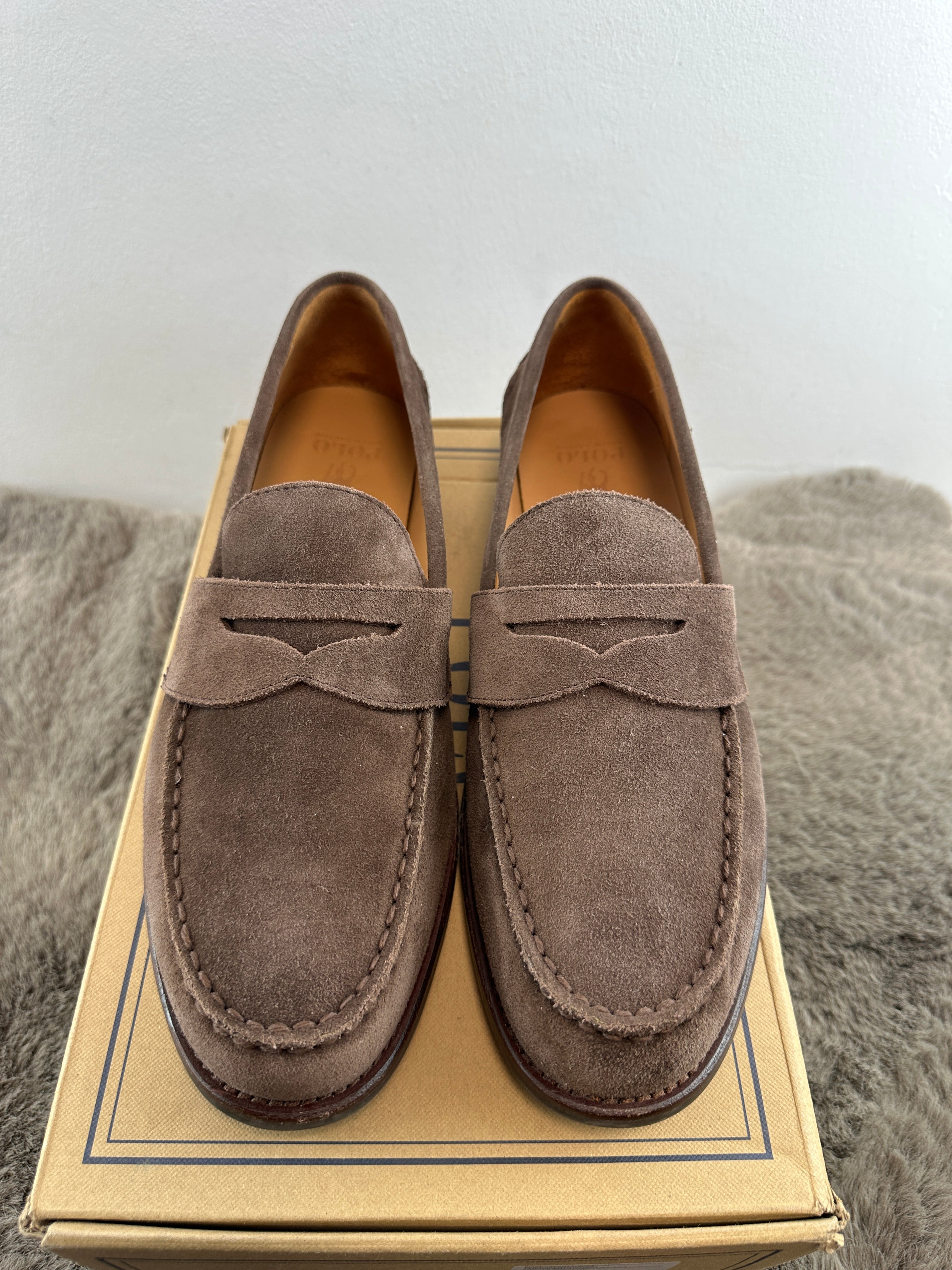 POLO RALPH LAUREN ALSTON SUEDE PENNY LOAFERS