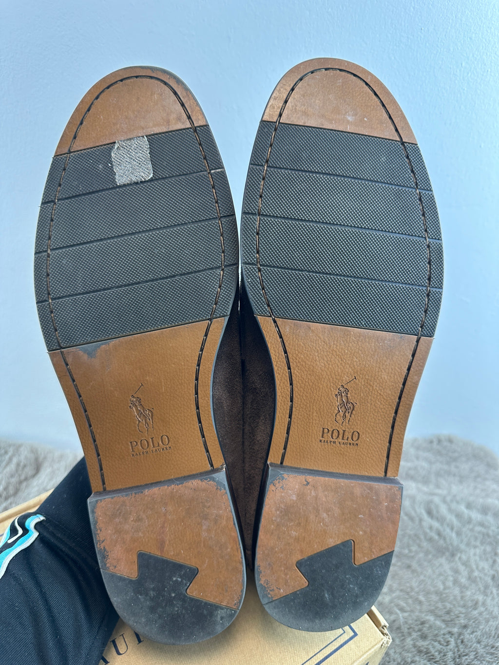 POLO RALPH LAUREN ALSTON SUEDE PENNY LOAFERS