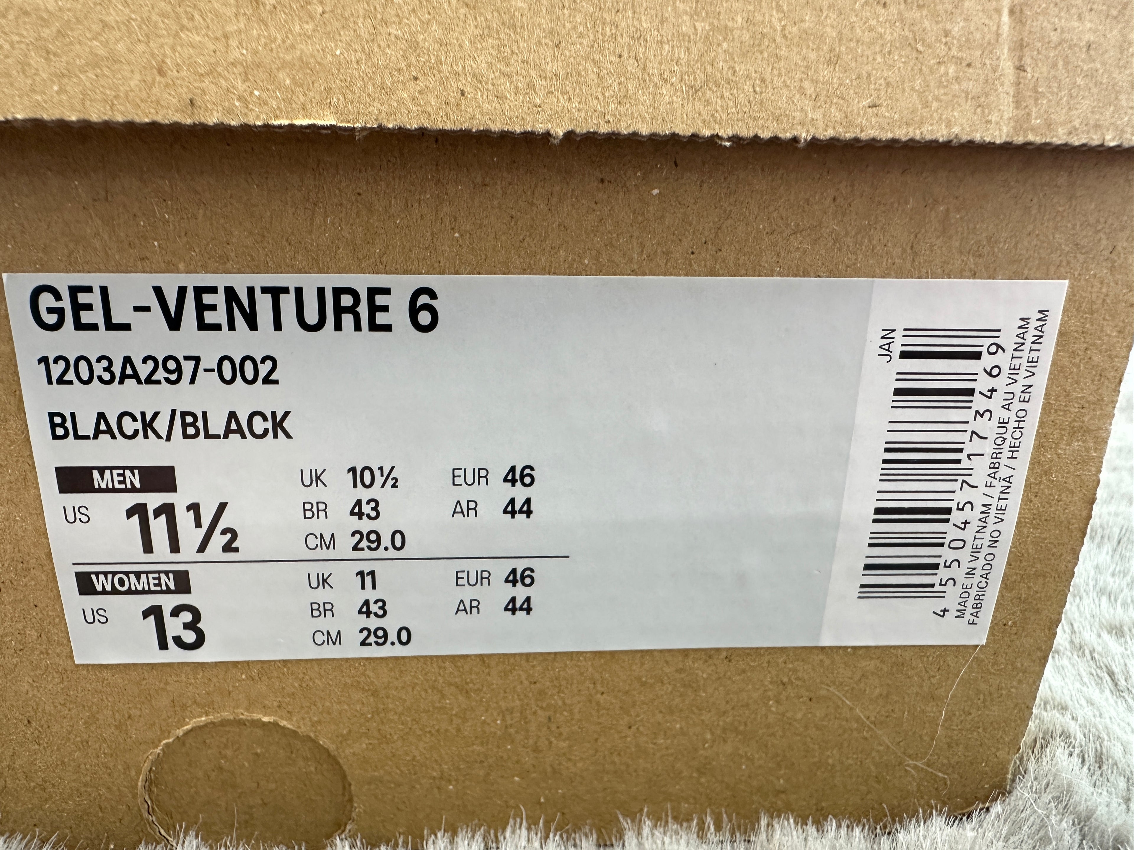 asics gel-venture 6 46