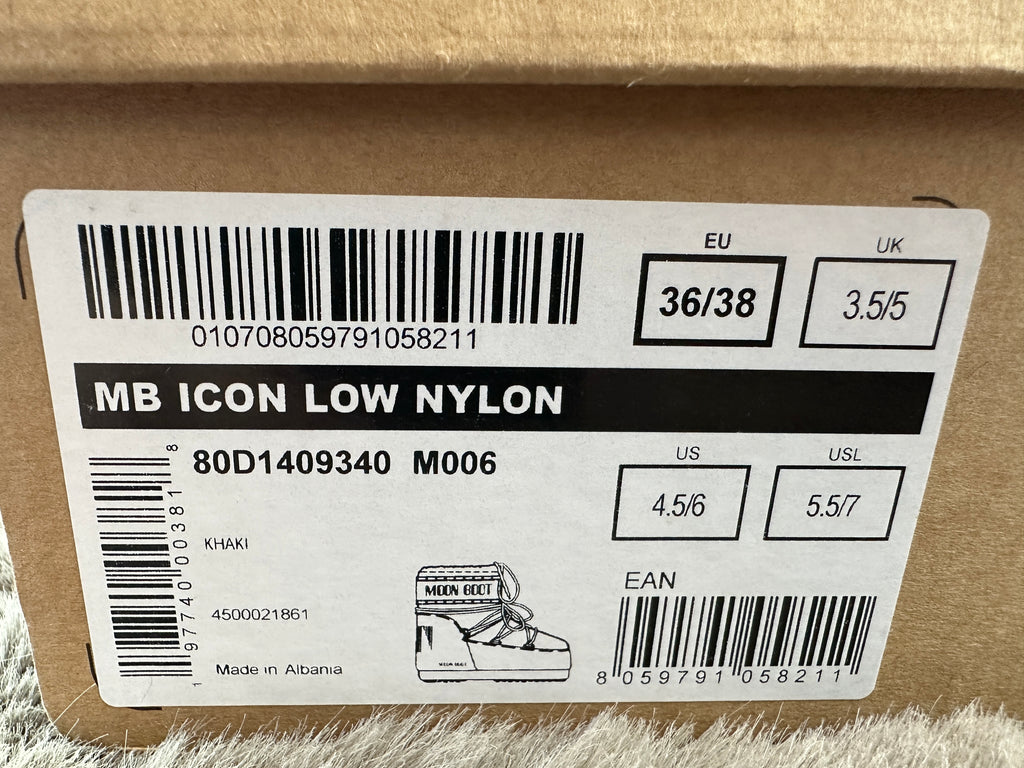 moon boot icon low nylon 36/38