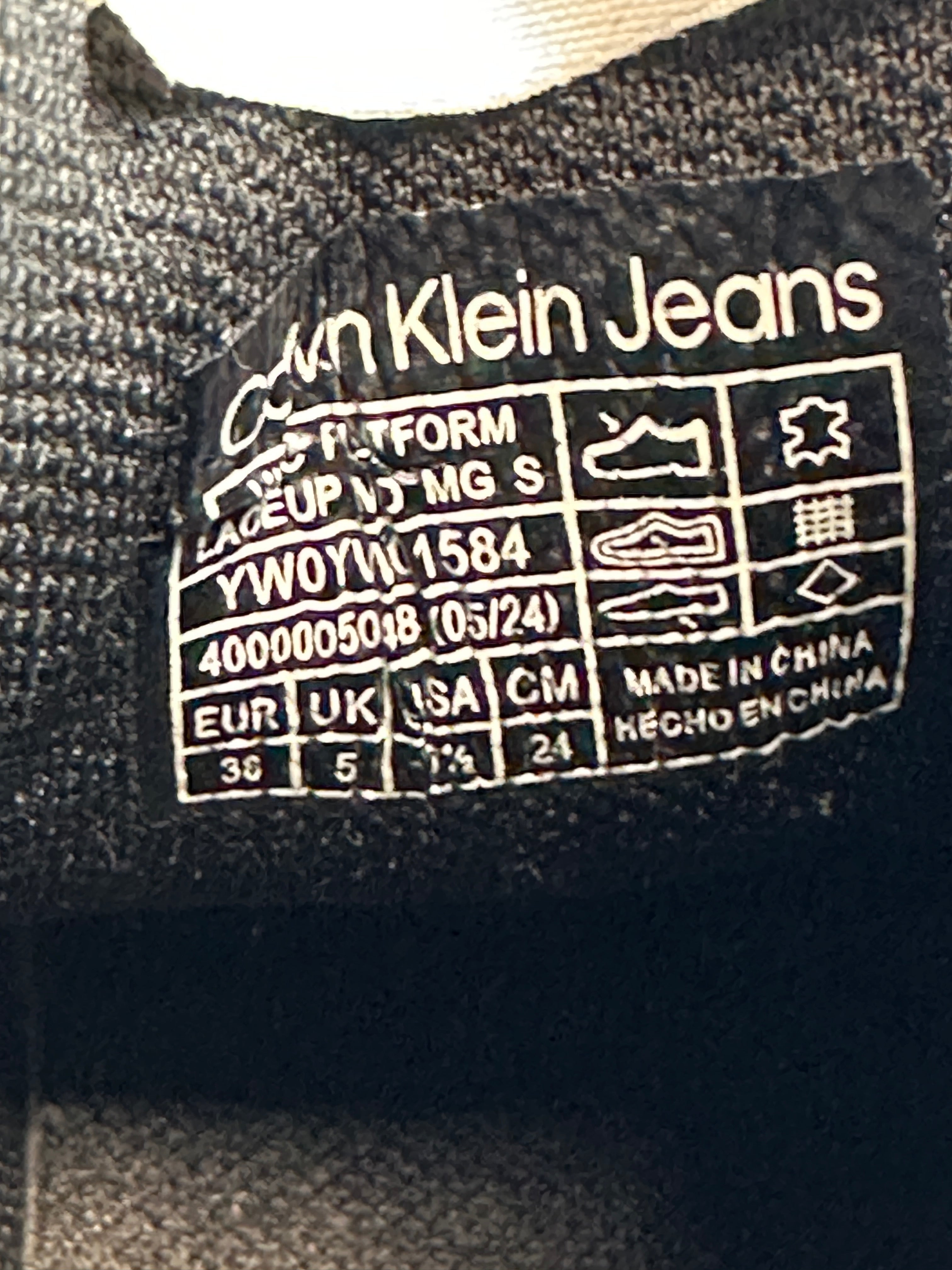 CALVIN KLEIN JEANS FLATFORM LACEUP