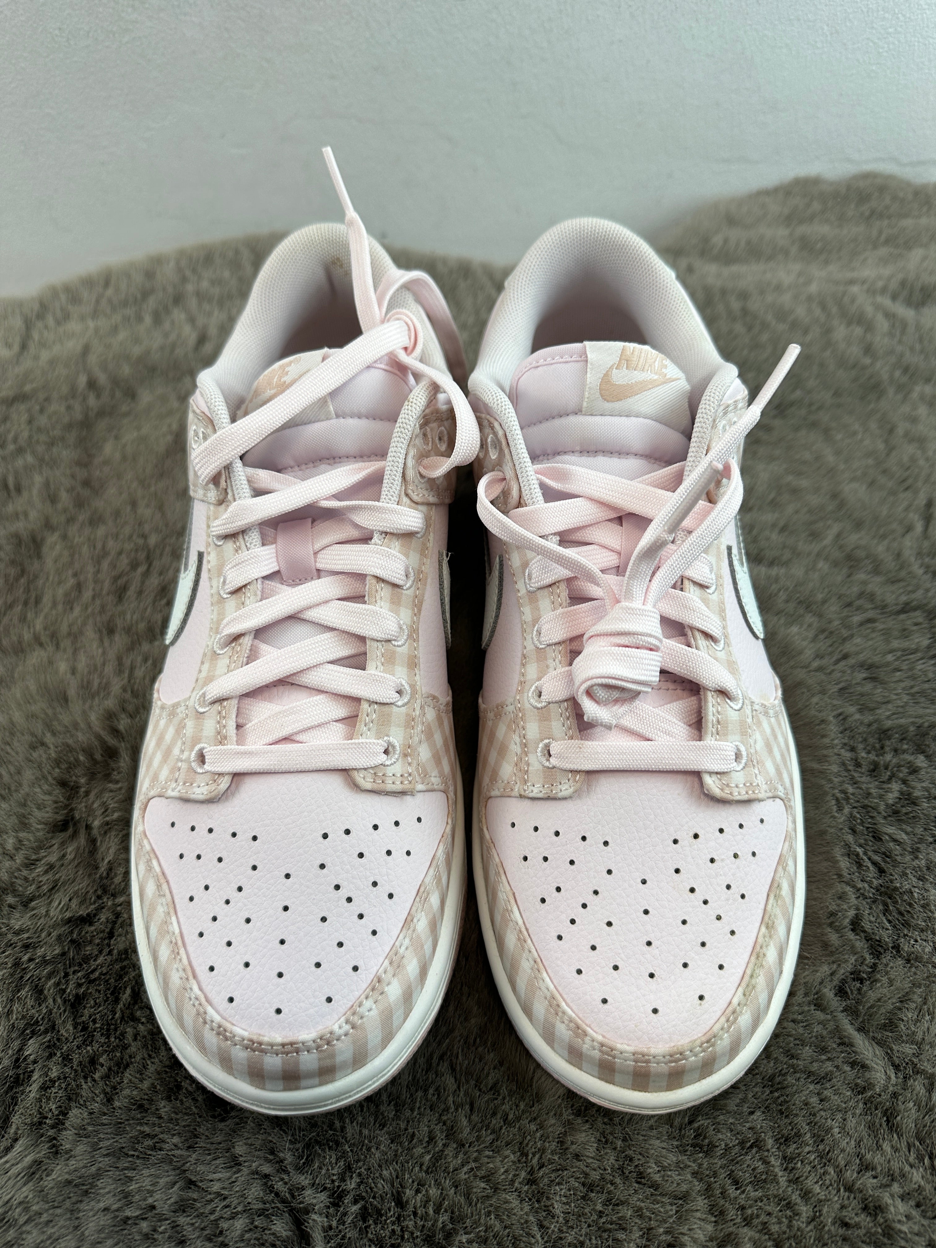 nike dunk low pink gingham