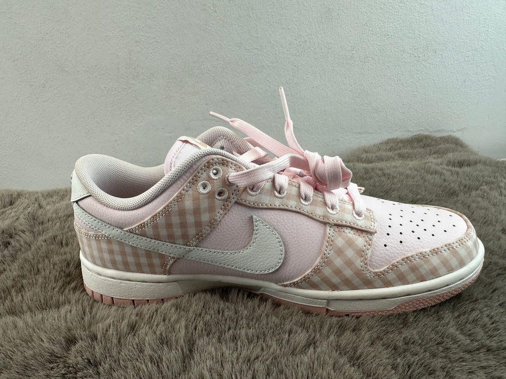 nike dunk low pink gingham