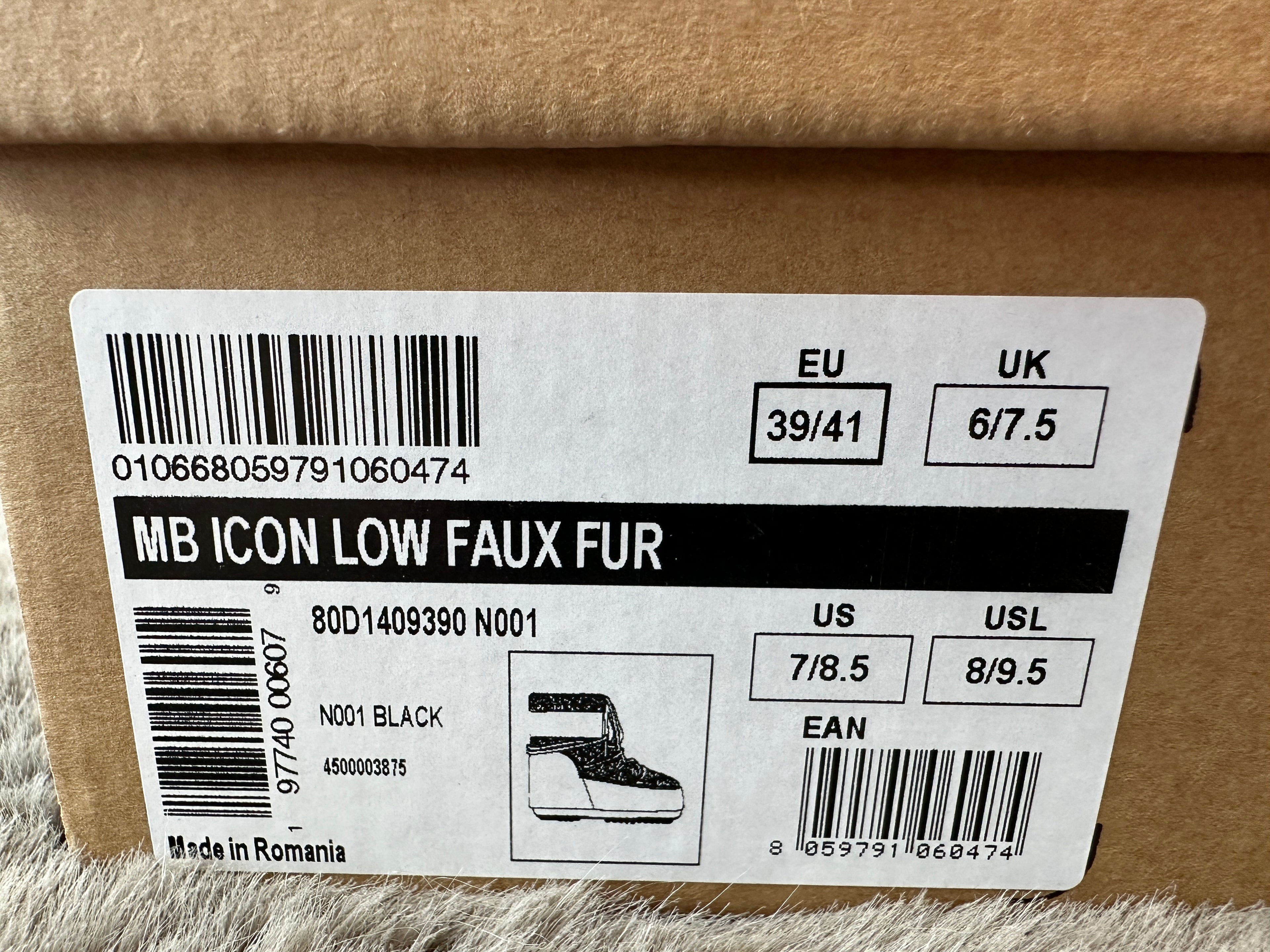 MOON BOOT ICON LOW FAUX FUR
