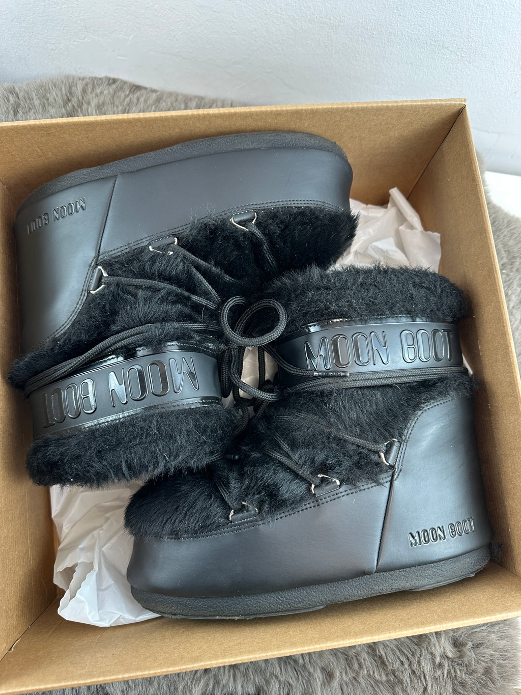 MOON BOOT ICON LOW FAUX FUR